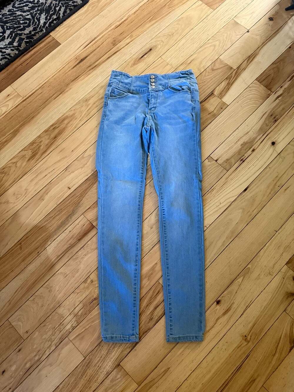 Wax Jean Tummy That I'm Beautiful Light Wash High Rise Skinny Jeans Style 93800
